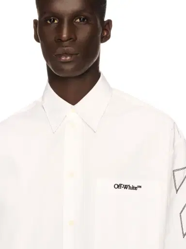 Off-White White Diagonal Outline Overshirt | Thumbnail 5