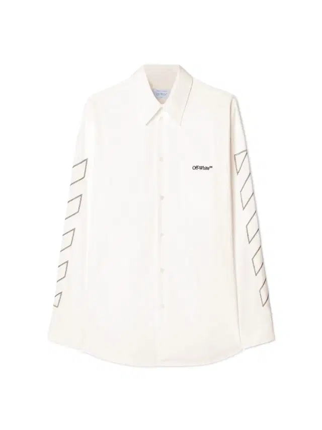 Off-White White Diagonal Outline Overshirt