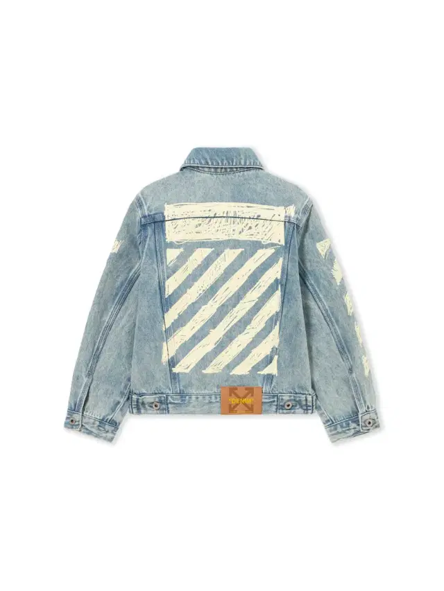 Off-White Diagonal Sketch Denim Jacket