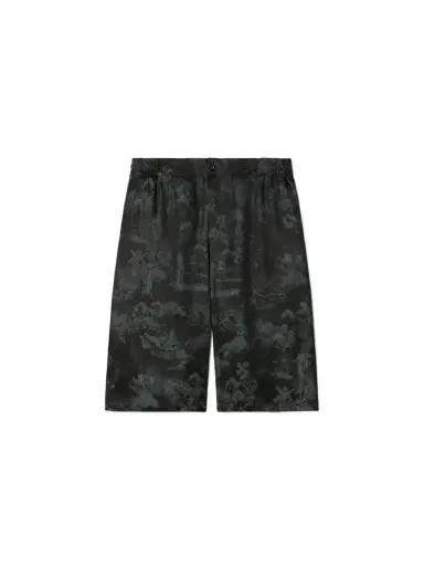 Off-White Black Jacquard Fresco Bowling Shorts | Thumbnail 1