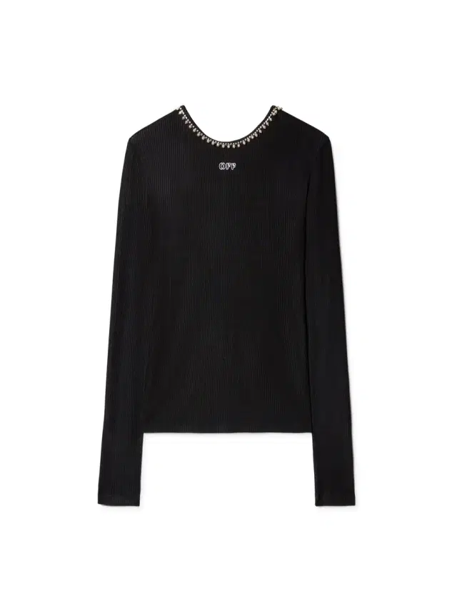 Off-White LIGHT RIB EMB 20S L/S TOP