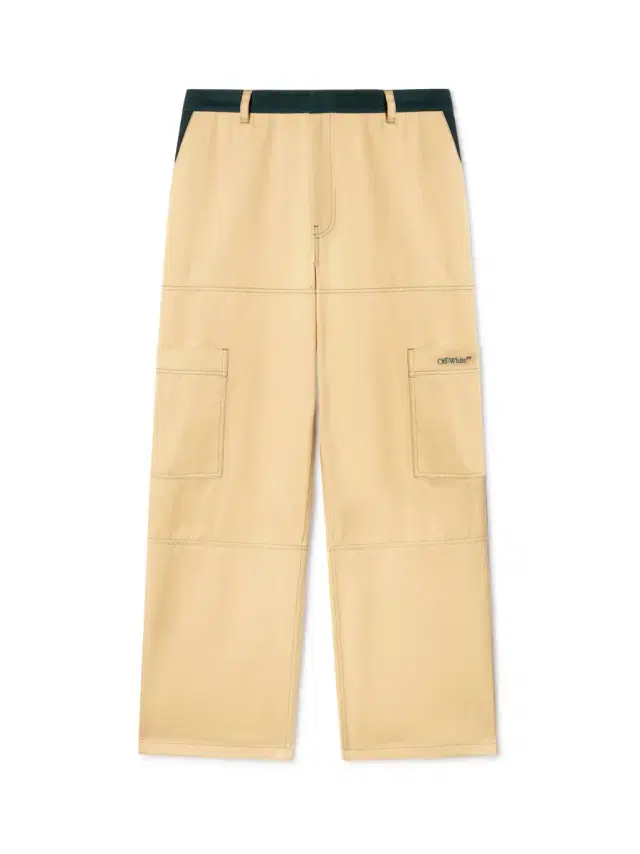 Off-White Beige Stitch Cargo Pants