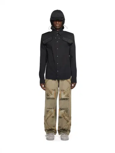 Off-White Studded Hooded Visor Arrow Shirt | Thumbnail 2 Off-White Studded Hooded Visor Arrow Shirt | Thumbnail 2