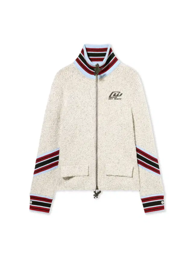 Bouclé Zip Cardigan