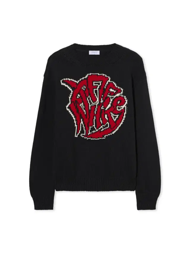 Off-White Sphere Logo Chunky Knit Crewneck Sweater