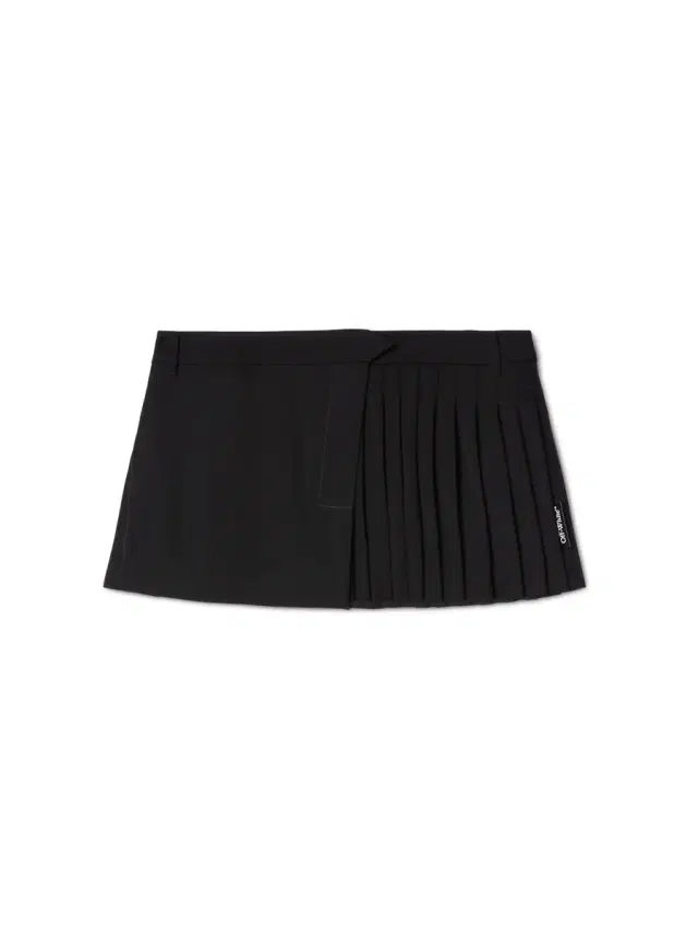 Off-White Black Wool Mini Skirt