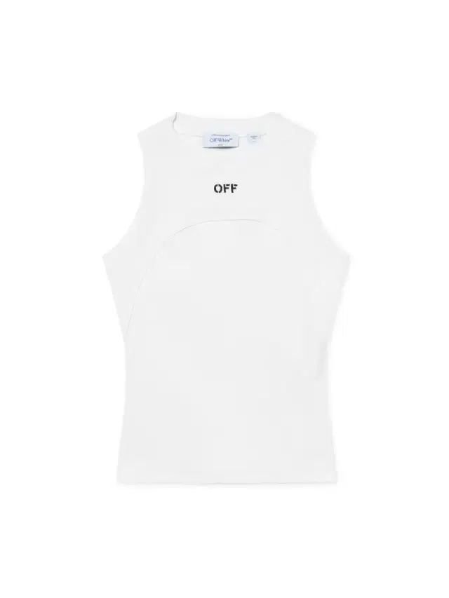 Off-White Off Stamp Ribbed Round Tank Top