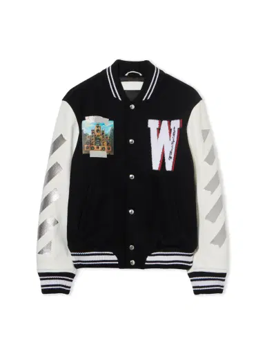 Off-White Wo Soundsystem Varsity Jacket | Thumbnail 1