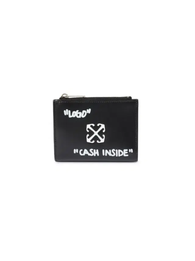 Off-White Black Jitney Quote Zipped Bifold