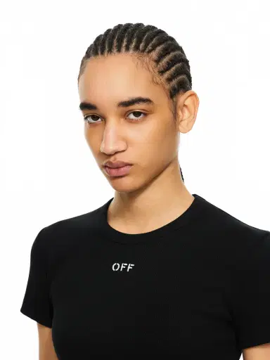 Off-White Off Stamp Ribbed Basic T-Shirt | Thumbnail 5 Off-White Off Stamp Ribbed Basic T-Shirt | Thumbnail 5