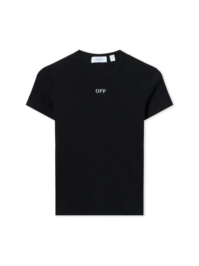 Off Stamp Ribbed Basic T-Shirt