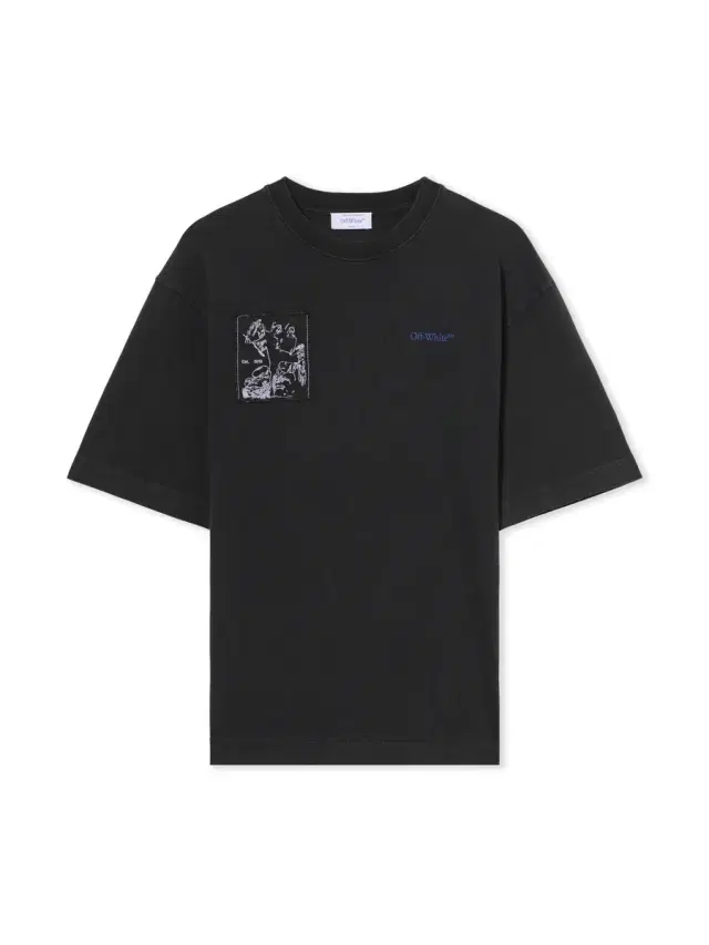 Off-White Faded Painting Skate Logo T-Shirt