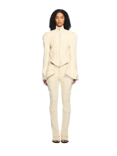 Off-White Tweed Peplum Jacket | Thumbnail 2