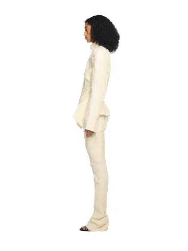 Off-White Tweed Peplum Jacket | Thumbnail 3