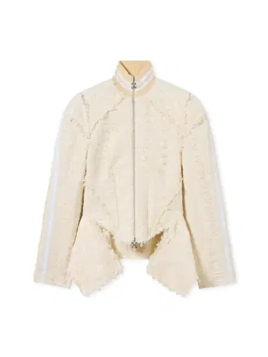 Off-White Tweed Peplum Jacket | Thumbnail 1
