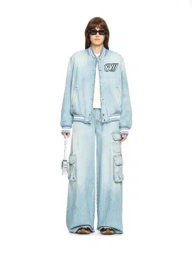 Off-White Denim Wide Cargo Pants | Thumbnail 2