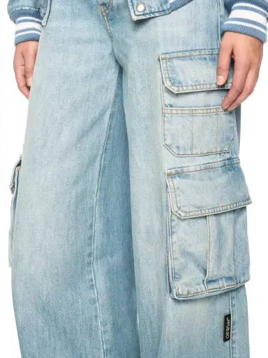 Off-White Denim Wide Cargo Pants | Thumbnail 5