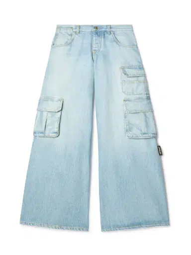 Off-White Denim Wide Cargo Pants | Thumbnail 1