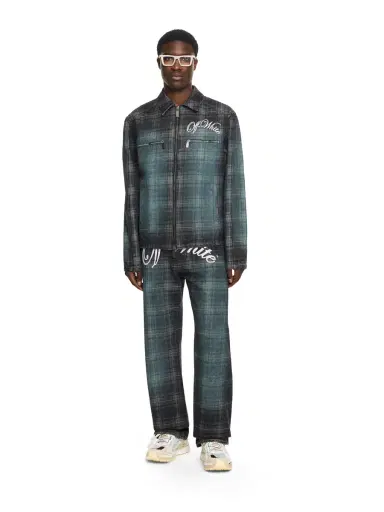 Off-White Check Jacqaurd Slim Relax Jeans | Thumbnail 2 Off-White Check Jacqaurd Slim Relax Jeans | Thumbnail 2