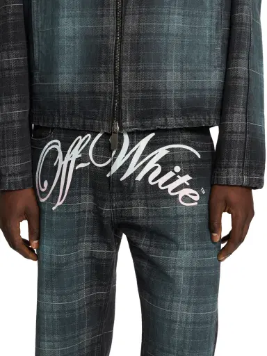 Off-White Check Jacqaurd Slim Relax Jeans | Thumbnail 5 Off-White Check Jacqaurd Slim Relax Jeans | Thumbnail 5