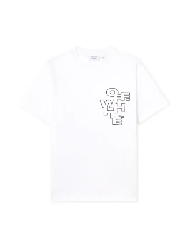 Off-White Slim Fit Outlined Signature S/S T-Shirt
