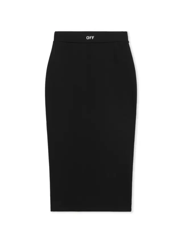Off-White Sleek Midi Skirt