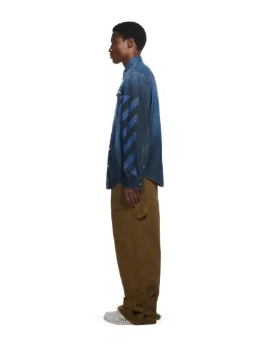 Off-White Spray Diagonal Denim Shirt | Thumbnail 3 Off-White Spray Diagonal Denim Shirt | Thumbnail 3