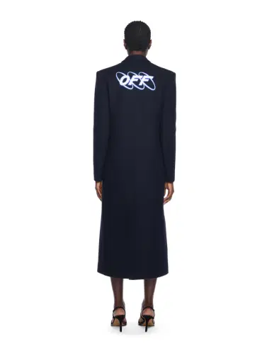 Off-White Long Tailored Wool Coat | Thumbnail 4