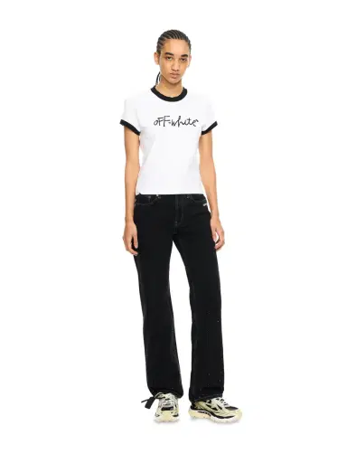 Off-White OW X Swarovski Denim Susy Pants | Thumbnail 2 Off-White OW X Swarovski Denim Susy Pants | Thumbnail 2