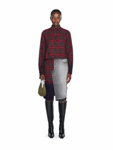 Off-White Check Flannel Denim Skirt | Thumbnail 2