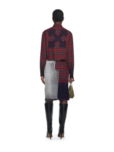 Off-White Check Flannel Denim Skirt | Thumbnail 4