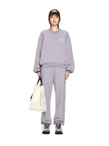 Off-White Gray Embroidered Ow Sweatshirt | Thumbnail 2