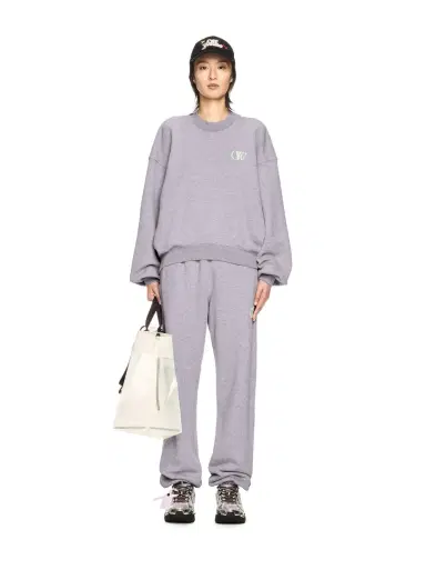Off-White Gray Embroidered Ow Sweatshirt | Thumbnail 3