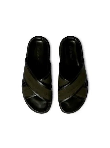 Off-White Green/Black Chicago Crisscross Sandals | Thumbnail 4