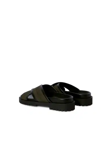 Off-White Green/Black Chicago Crisscross Sandals | Thumbnail 5