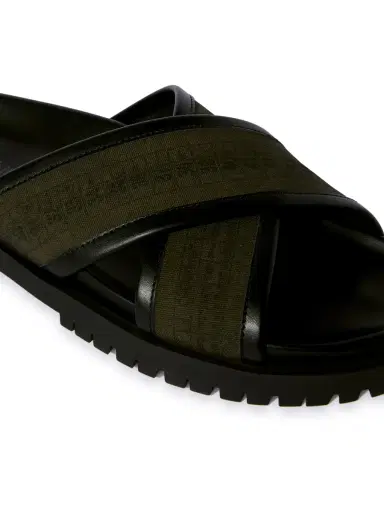 Off-White Green/Black Chicago Crisscross Sandals | Thumbnail 6