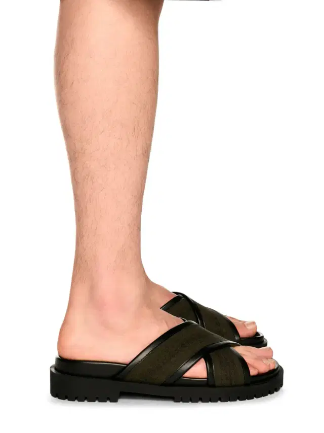 Off-White Green/Black Chicago Crisscross Sandals