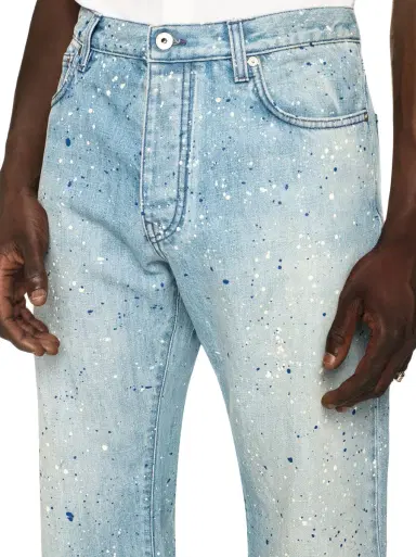Off-White Paint Relaxed Jeans Navy Blue - Multicol | Thumbnail 5 Off-White Paint Relaxed Jeans Navy Blue - Multicol | Thumbnail 5