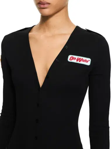 Off-White Heavy Jersey Button-Up Bodysuit | Thumbnail 5 Off-White Heavy Jersey Button-Up Bodysuit | Thumbnail 5