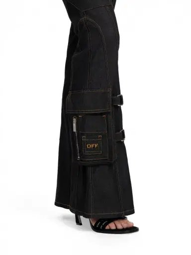 Off-White Denim Pocket Belt Flare Pants | Thumbnail 5
