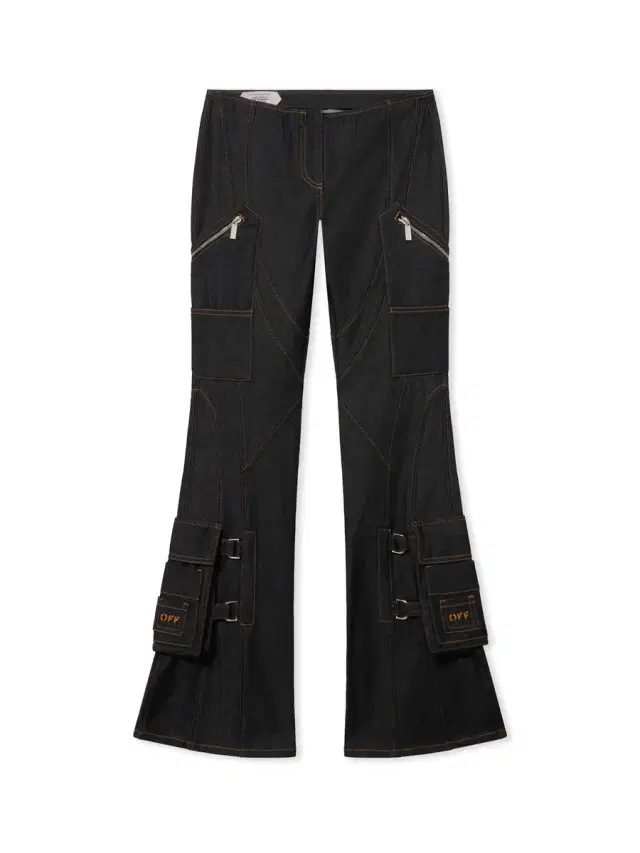 Off-White Denim Pocket Belt Flare Pants