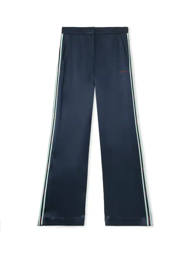 Off-White Satin Wide Pants
