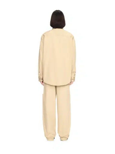 Off-White Beige Stitch Military Overshirt | Thumbnail 6