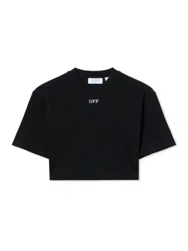 Off-White Off Stamp Rib Cropped Tee | Thumbnail 1 Off-White Off Stamp Rib Cropped Tee | Thumbnail 1