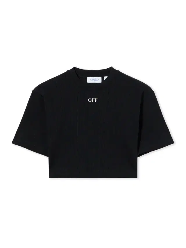 Off-White Off Stamp Rib Cropped Tee