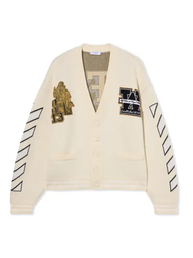 Off-White Lion Varsity Knit Cardigan