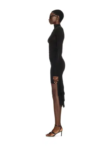 Off-White Black Draped Mini Dress | Thumbnail 3
