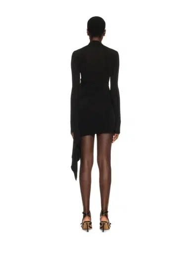 Off-White Black Draped Mini Dress | Thumbnail 4