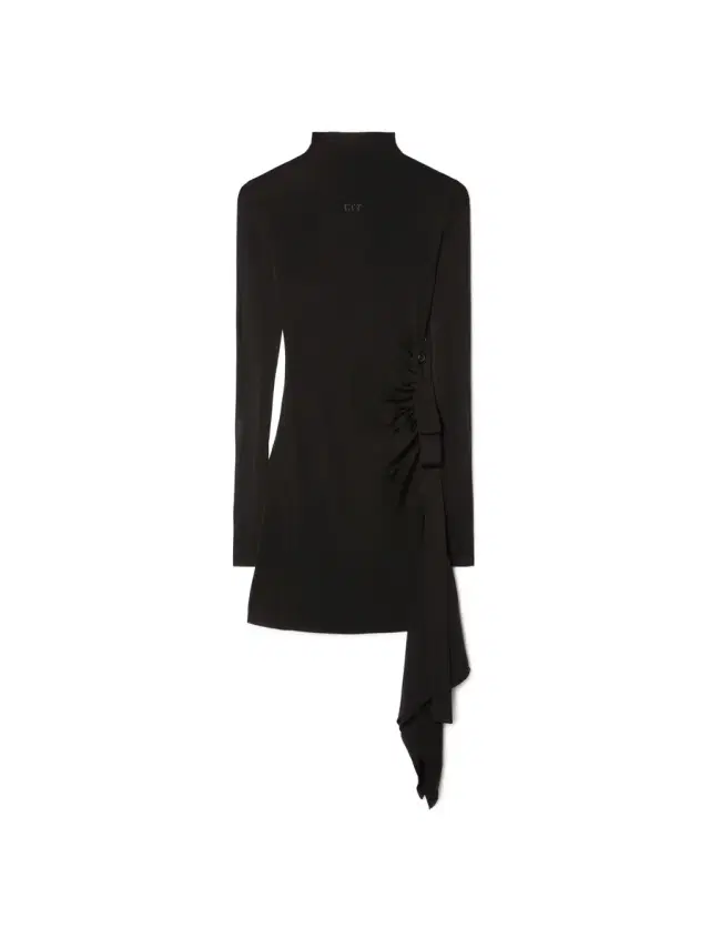 Off-White Black Draped Mini Dress
