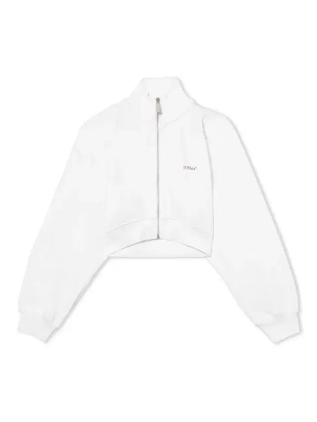 Off-White Water Arrow Crop Zip-Up Jacket